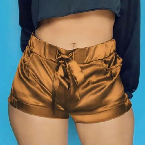 

2019 Hot Sale Fashion Women Pocket Loose Hot Shorts Lady Summer Casual Shorts Comfy Blue Wine Red Gold Pink Sky Blue S-XL