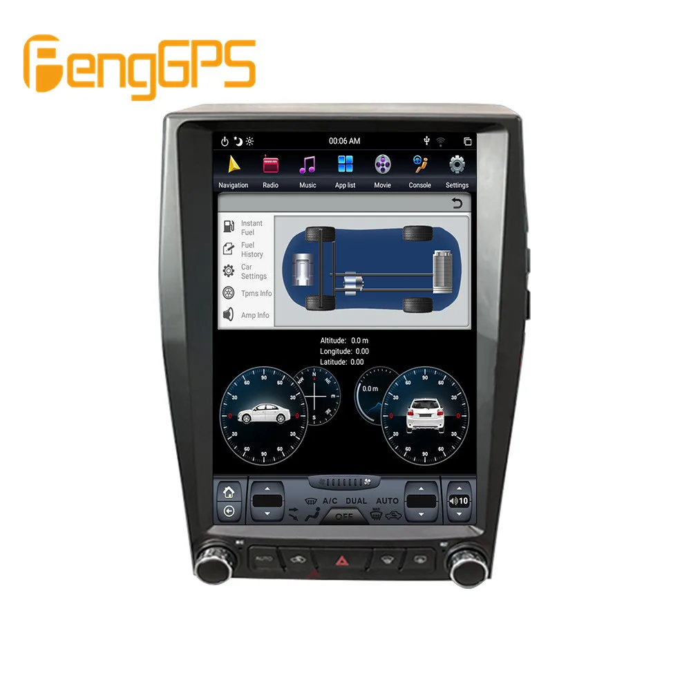 Автомобильный радиоприемник в стиле Тесла 13 6 дюймов Android 8 1 вертикальный экран