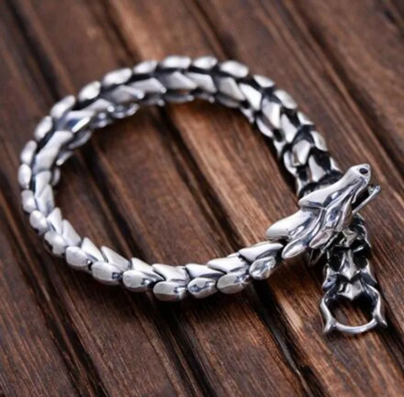 Модный высококачественный металлический Байкерский браслет в виде тяжелых