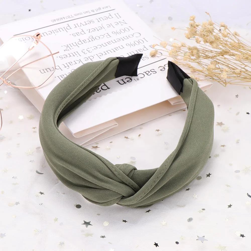 light green 25 стилей, модная женская замшевая повязка на голову с бантом, винтажные резинки для волос с перекрестным узлом, тюрбан для девушек, повязка на голову, аксессуары для волос - Цвет: light green
