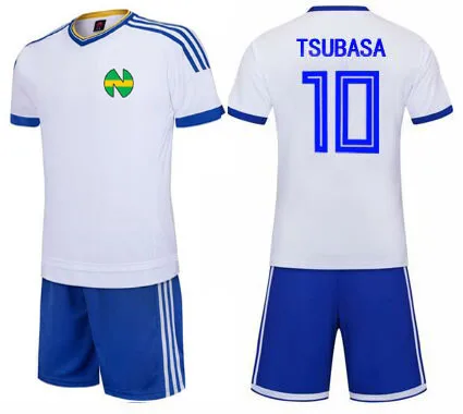 Детские/мужские размеры Maillots de Foot Captain Tsubasa футбольные майки японские школьные