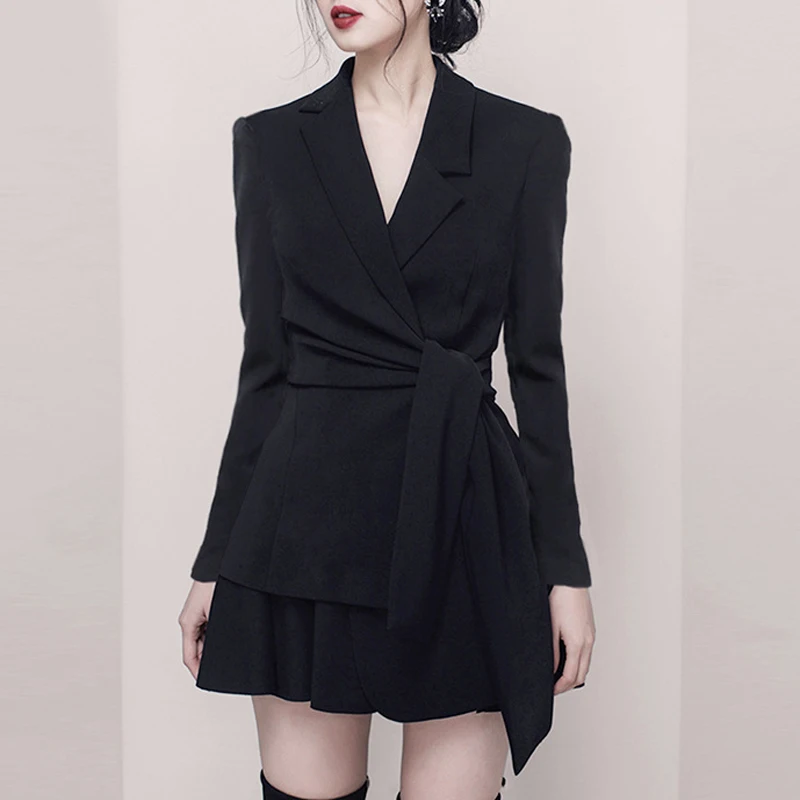 INDRESSME новинка 2019 женский модный OL стиль комплект из 2 предметов костюм глубокий v