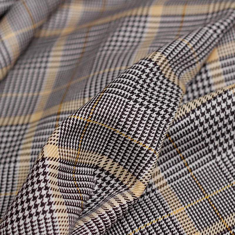 Pearlsilk японская пряжа окрашенная в гусиную лапку шерстяная ткань материалы