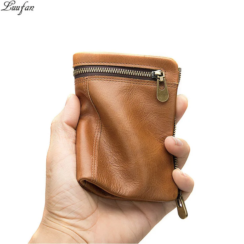 Кошелек из натуральной кожи для мужчин и женщин мягкой коровьей короткий двойной