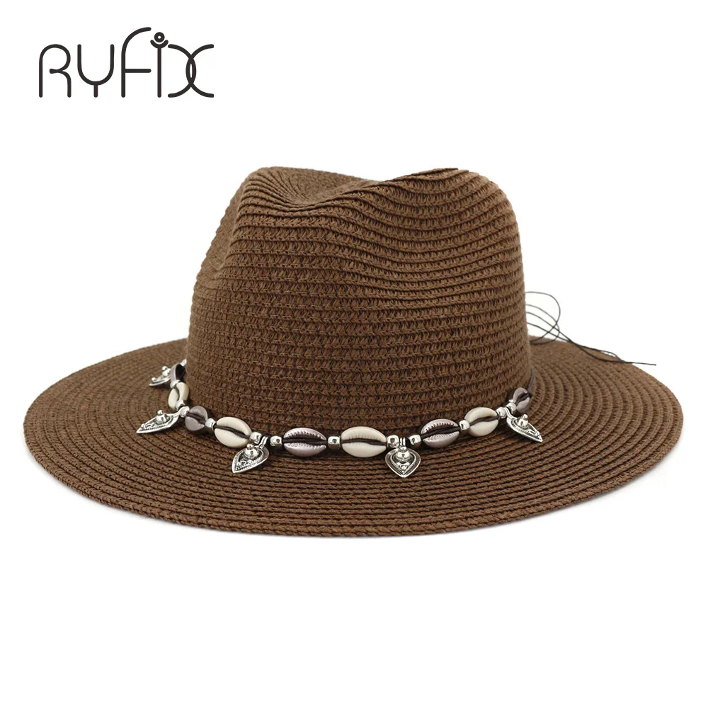 Мужская и женская мужская соломенная шляпа дизайн оболочки уличная