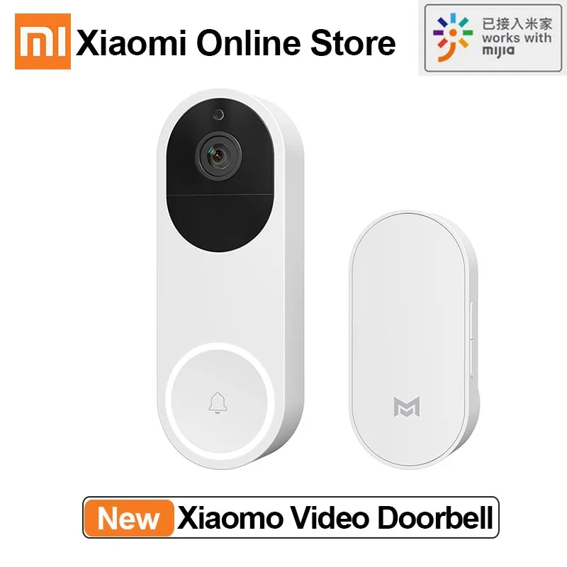 Xiaomi Xiaomo видео дверной звонок набор AI распознавание лица 1080P ИК Ночное Видение