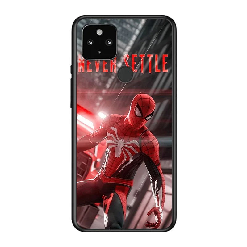

Marvel Avengers Spider-Man Super Hero For Google Pixel 5 4A 5G 4 XL Soft Shell TPU Silicone Black Cover Phone Case