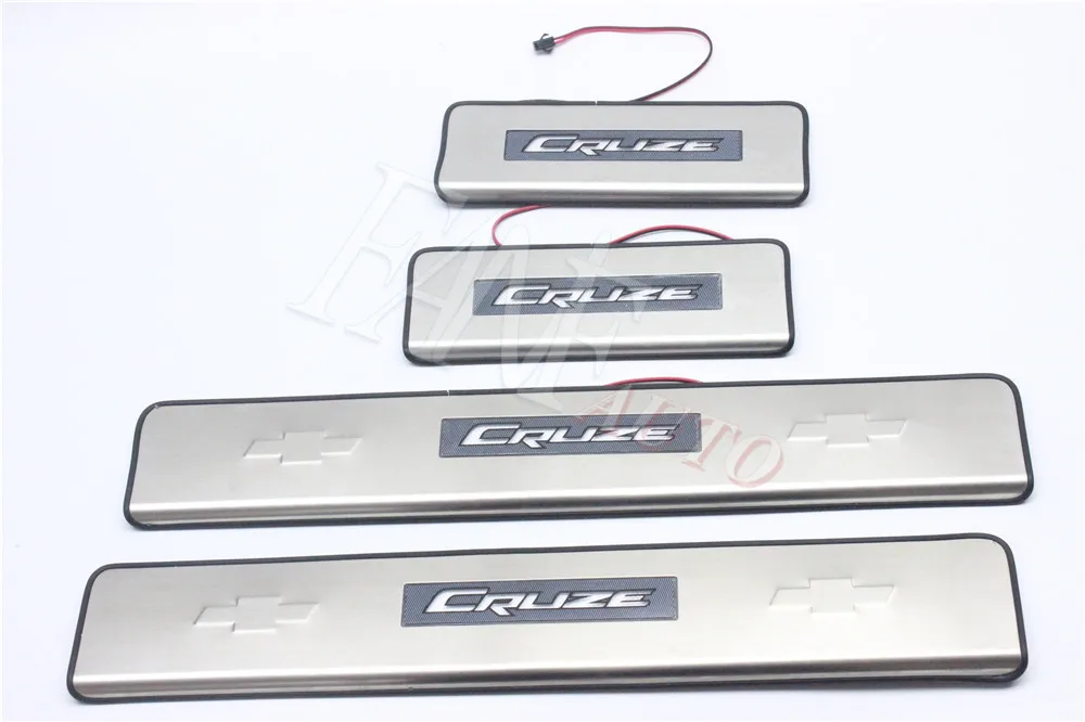 15-19 Led Нержавеющая сталь Led порога Накладка защита порогов защитная накладка для Chevrolet Cruze - Цвет: 15-19 Led