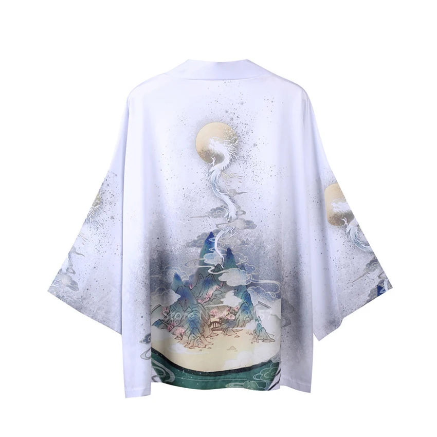Японский Стиль древневосточной серия укиё э узор в виде дракона халаты