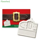 Пояс Санты силиконовая форма для Рождественского торта, украшение костюма, инструменты для украшения выпечки, торта мастика, Сахарная паста