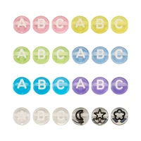 1200pcs 7mm mix alphabet beads flat round transparent acrylic letter bead spacer charm for bracelet necklace diy jewelry making