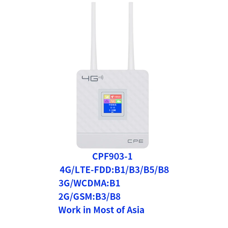 CPF903-1 Беспроводной CPE 4G маршрутизатор Wi-Fi Портативный ворот FDD аппарат, который не привязан к оператору сотовой связи LTE WCDMA GSM Глобальный разблокированный внешними антеннами слот для sim-карты WAN/LAN Порты и разъёмы - Color: CPF903-1