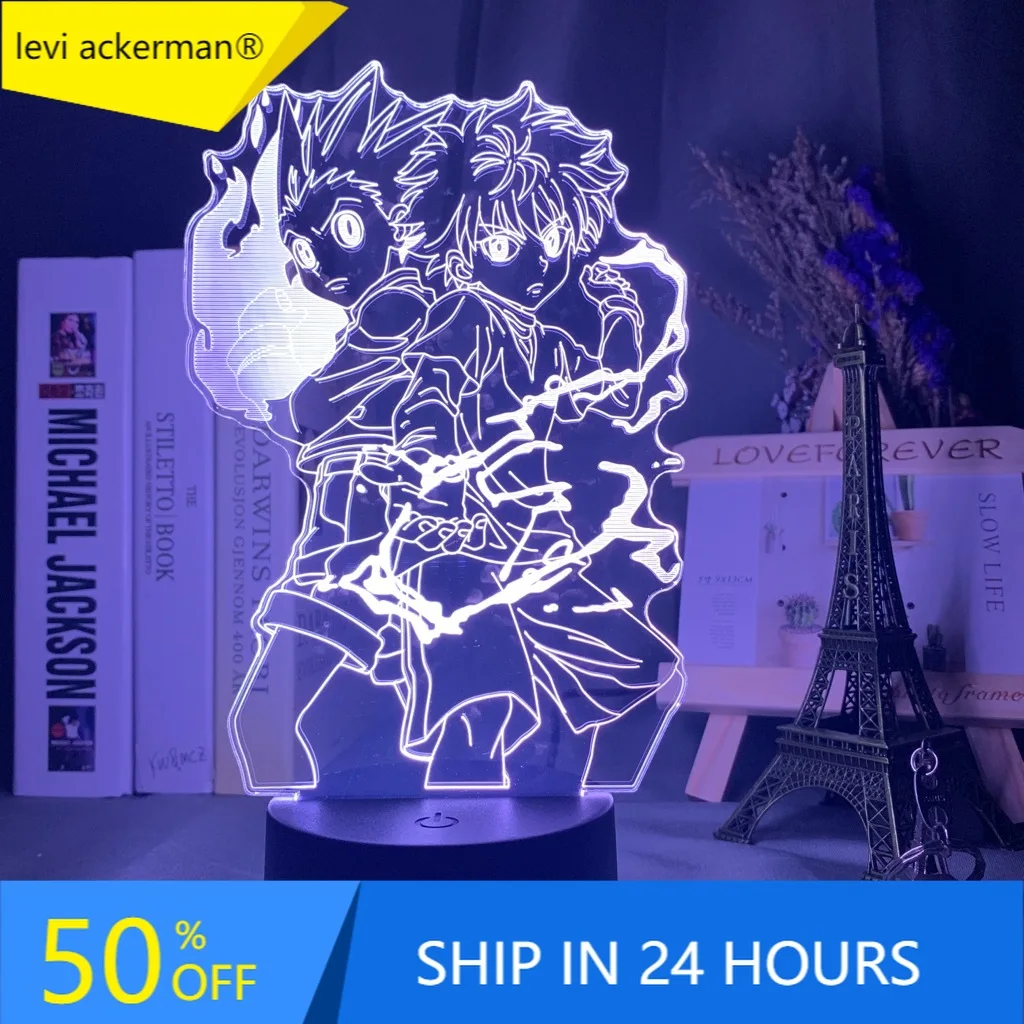 

Hunter X Hunter 3d Night Light Anime Lamp 16 Color Nightlight for Kid Bedroom Decor Lighting Child Gift Bedside Anime LED Lamp