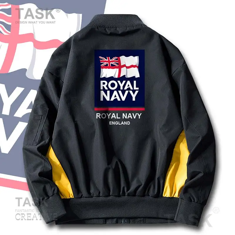 Bomber Military Biker Jacket Navy England English ENG UK clothes country Army Men's Windbreaker Spring Autumn Casual Coat | Мужская