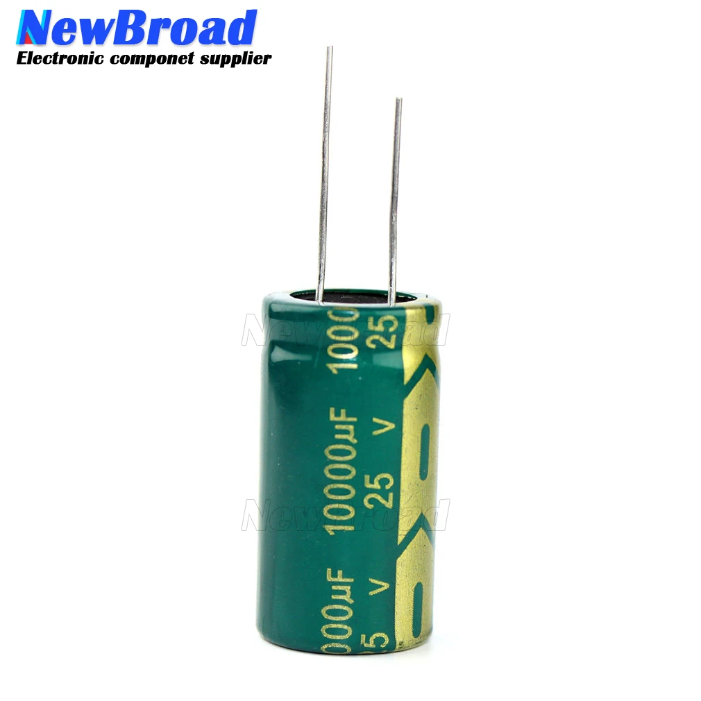 10PCS Aluminum electrolytic capacitor 10000UF 6.3V 10V 16V 25V 35V high frequency low resistance long life Green-gold - купить по