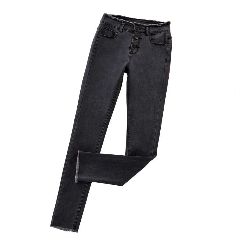 

Han edition show thin tight students will fall on the new joker black foot tall waist jeans girl