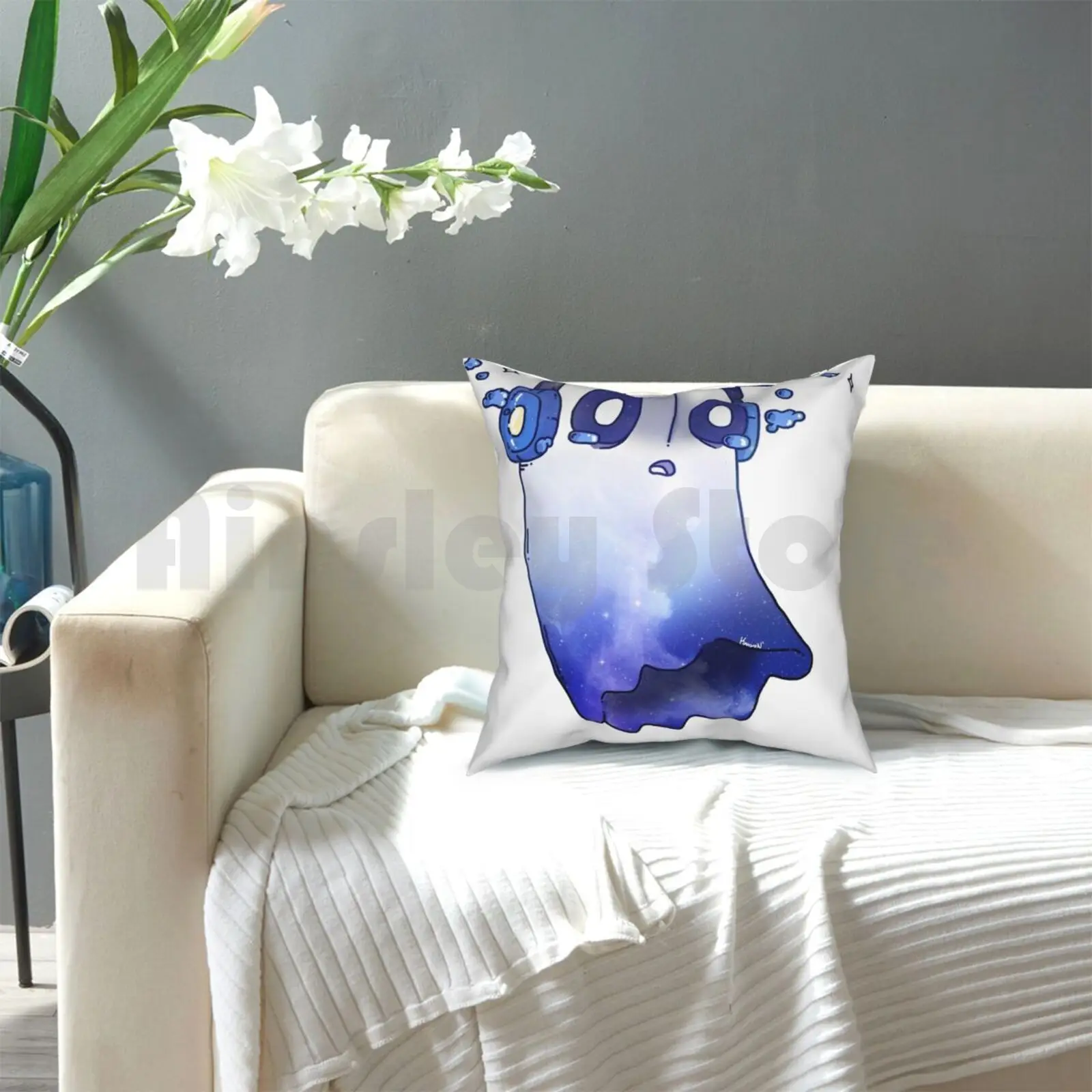 Наволочка Napstablook с изображением галактики Undertale наволочка принтом для дома