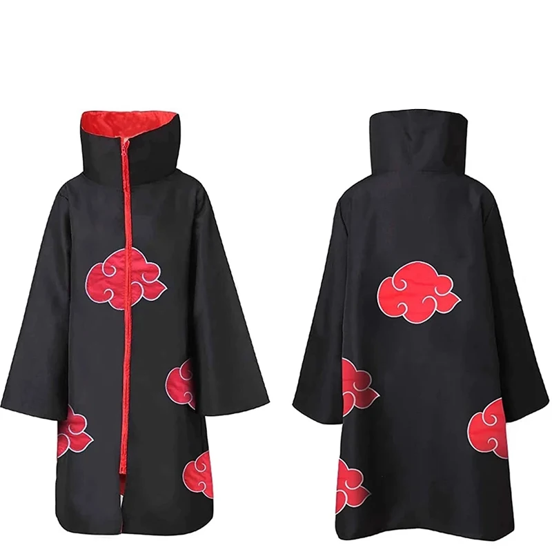 Костюм для косплея аниме Акацуки Учиха Итачи мантия Deidara Red халат с узором в виде