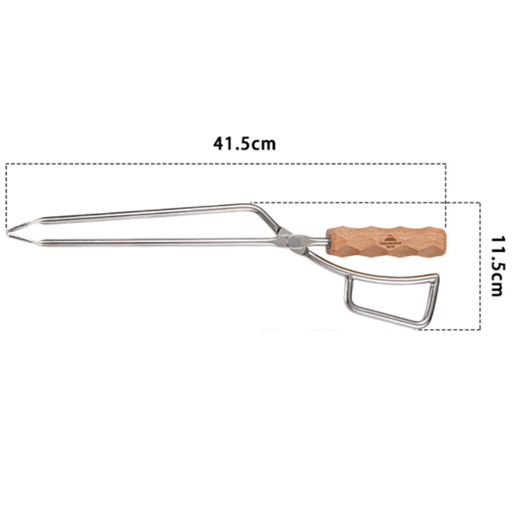

Charcoal Clip Portable Heat Resistant Wood BBQ Stainless Steel Duckbill Tongs for Outdoor Camping Picnic Accessories
