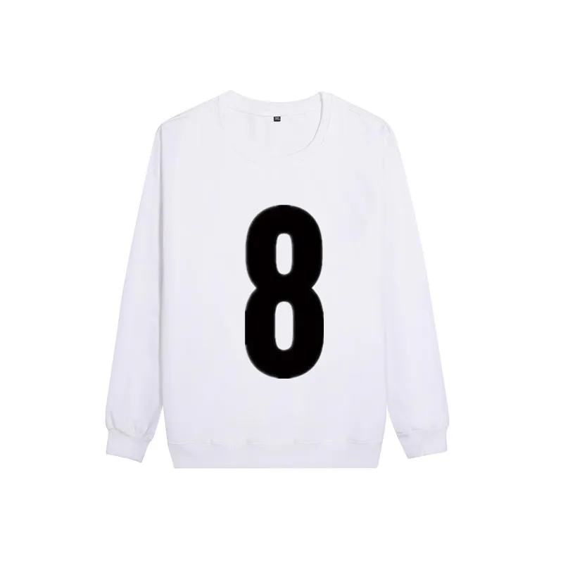 

Lucky Number 8 Sweatshirt Harajuku Japanese Anime Streetwear Hip Hop Harajuku Pullover Loose Clothes Casual O-neck