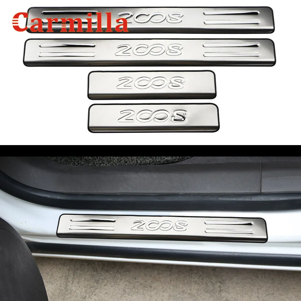 

Auto Car Door Sill Plate Doors Sill Scuff Plate for Peugeot 2008 2014 - 2019 Stainless Steel 4Pc/lot Car Styling