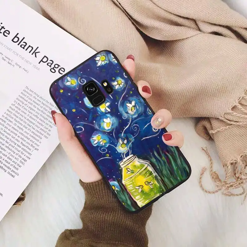 

Beautiful animal Firefly painting Phone Case For Samsung Galaxy S5 S6 S7 S8 S9 S10 S10e S20 edge plus lite accessories