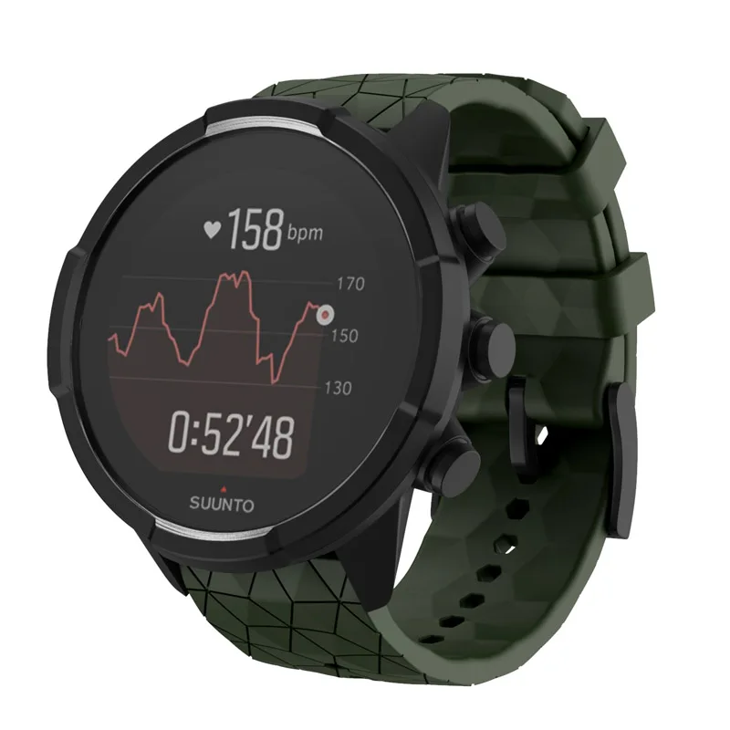 Army Green Горячий ремешок Смарт часы ремешок силиконовый замена для Suunto 9 Baro медь для K2 - Цвет ремешка: Army Green