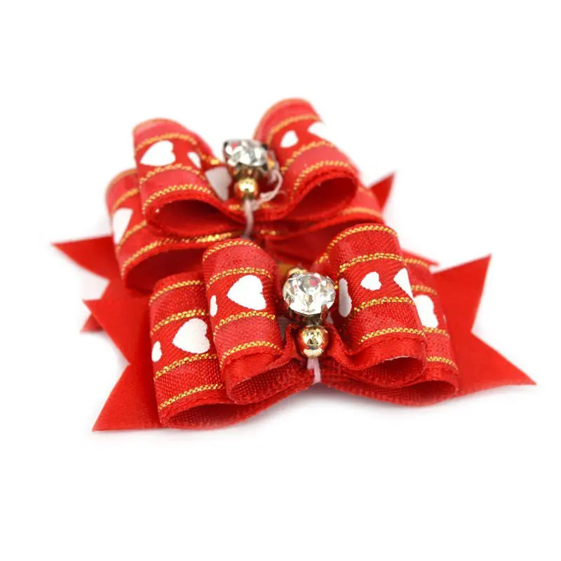 Бант для домашних животных 10 шт. украшение кошек и щенков с колокольчиками банты