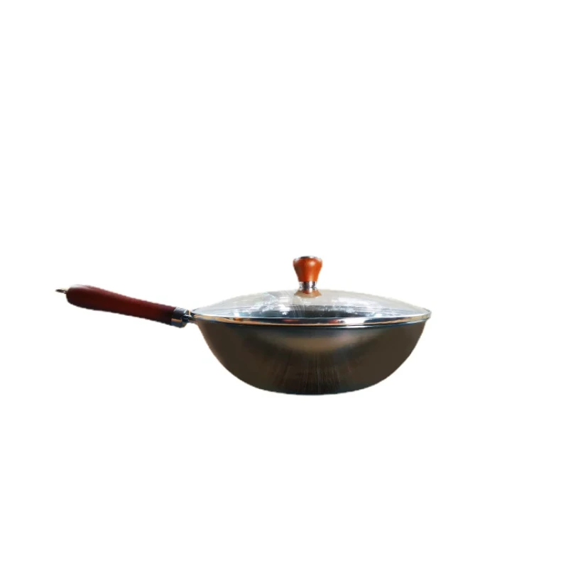 

Chinese Traditional Wok Non Stick Frying Pan Handmade Iron Cookware Woks Gas Stove Cooking Pan Ollas De Cocina Cookware BC50CG