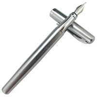 duke practical stainless steel fountain pen 209 advanced pure silver color 22kgp medium nib 0 7mm for writing gift fountain pen