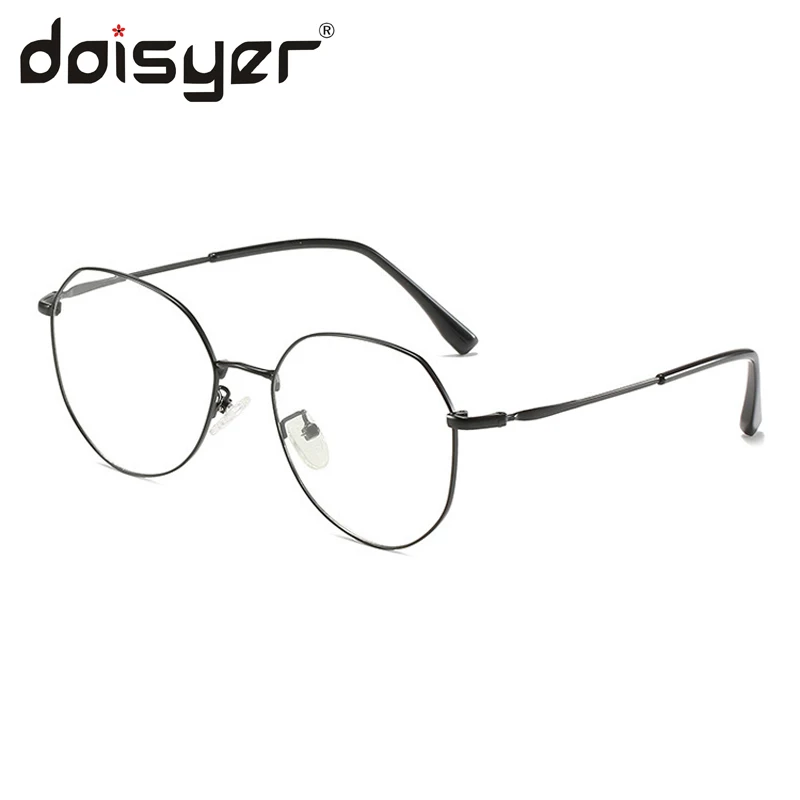 

DOISYER Retro metal color changing anti blue light glasses Men and women's same round HD anti UV flat lens goggles