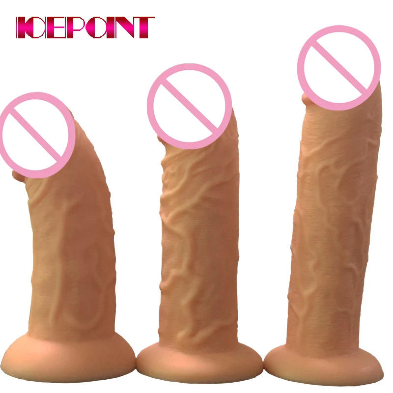 Мягкий фаллоимитатор 28*6 см реалистичный анальный всасывание пениса чашка