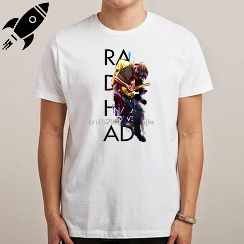 

RADIOHEAD ROCK BAND CARTOON LOGO MENS WHITE T-SHIRT SIZE S M L XL 2XL 3XL