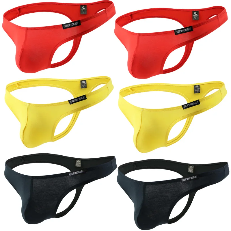 6 шт./партия сексуальные мужские стринги Нижнее белье для мужчин 94% модал удобные