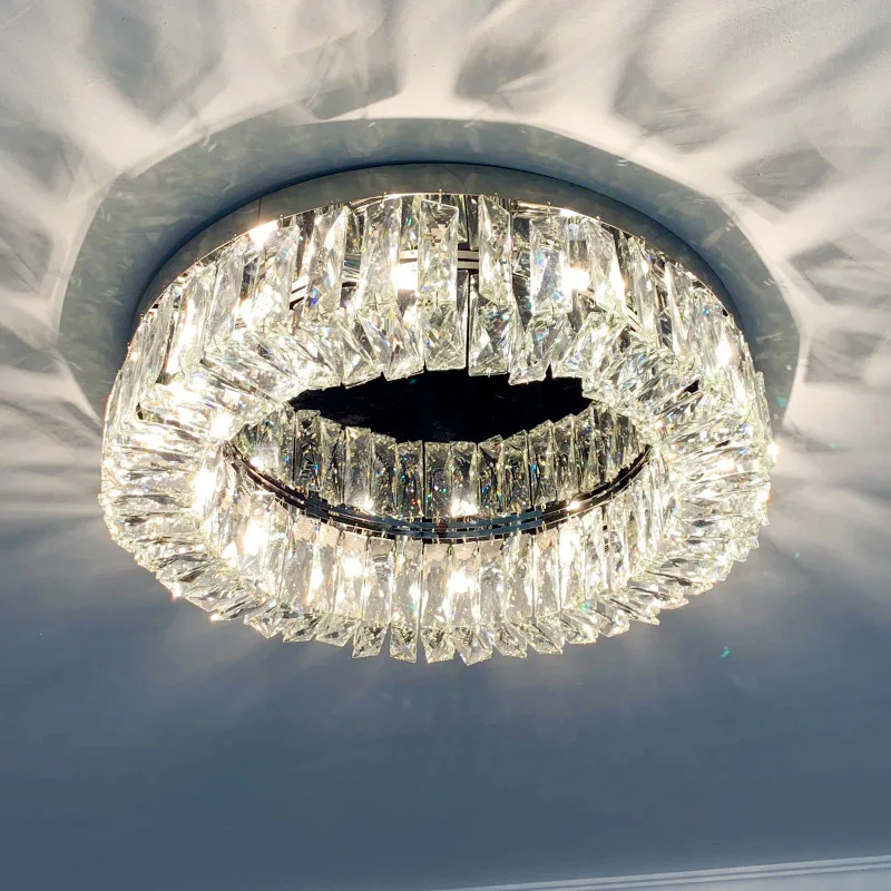 

hrome lustres bedroom Modern crystal ceiling lighting dining room luxury ceiling lamps living room ceiling light led fixtures