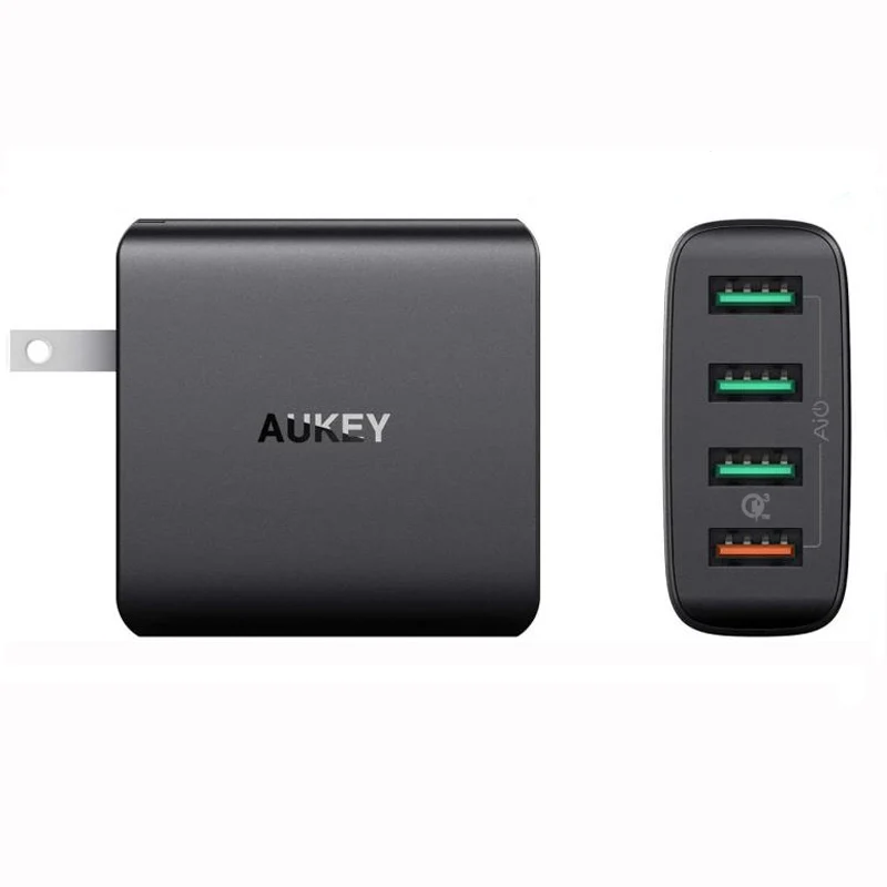 

AUKEY 42W 4Port Charging Station USB Wall Charger US Plug with QC 3.0 Quick Charge Mobile Phone Charer Adapter For iphone i-pad