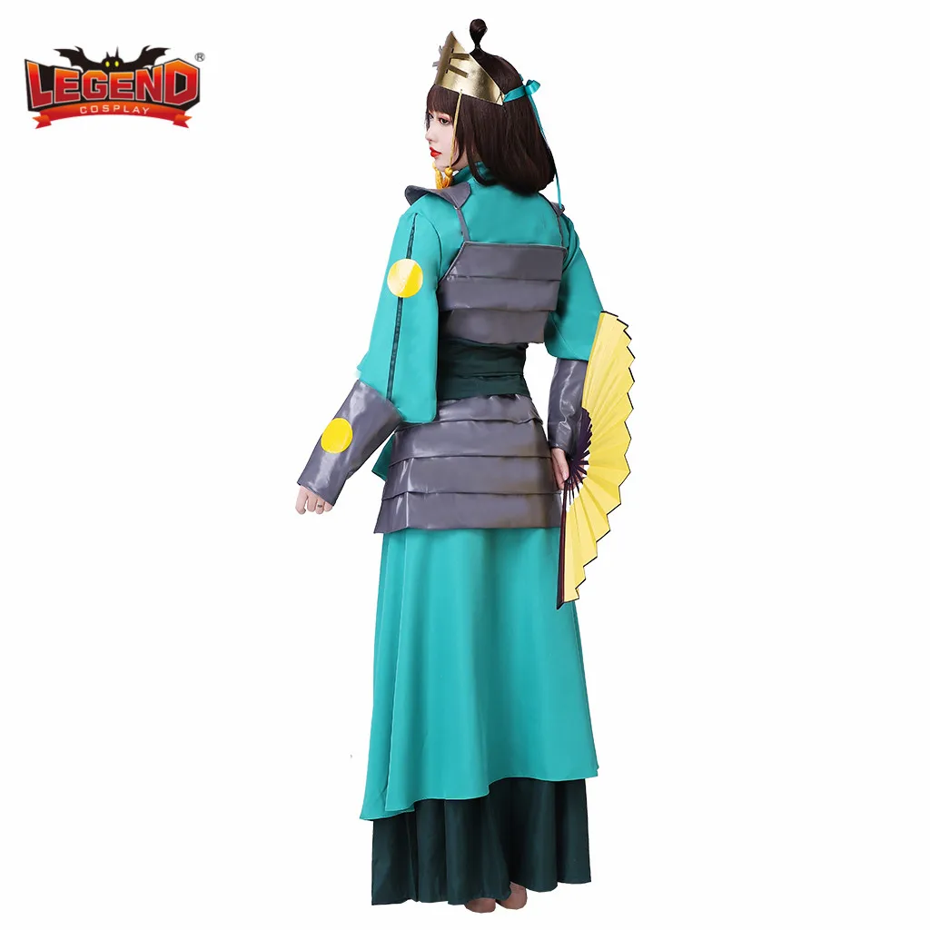 Аватар последний Airbender Kyoshi Warriors Suki Косплей Костюм Униформа платье Хэллоуин