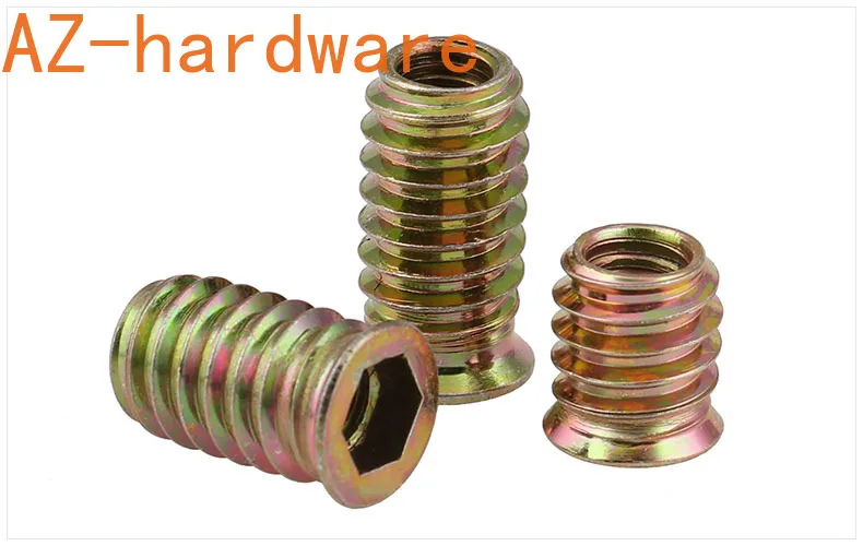 Гайка с потайной головкой шестигранная Встраиваемая гайка железные внутренние и