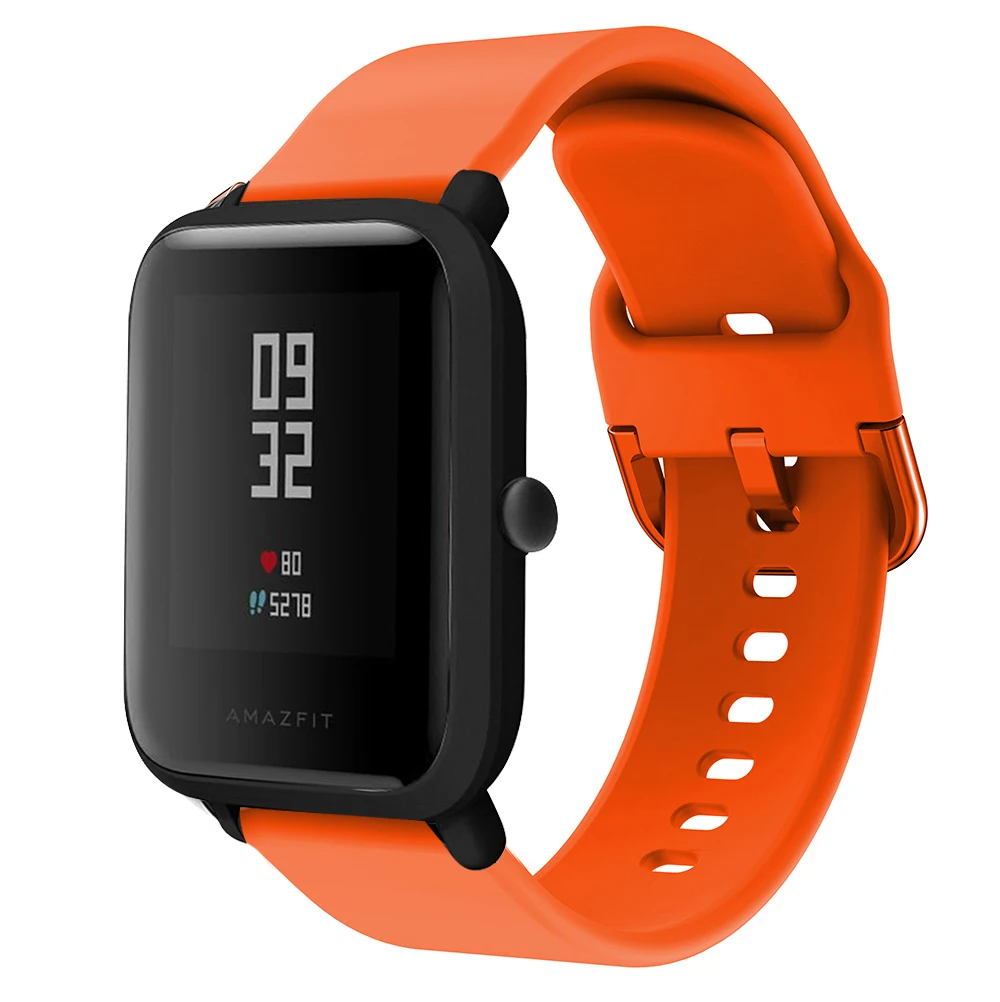 Силиконовый ремешок для наручных часов для Xiaomi Huami Amazfit Bip Lite Youth/GTR 42 мм ремешок для часов 20 мм браслет для Galaxy Watch 42 мм