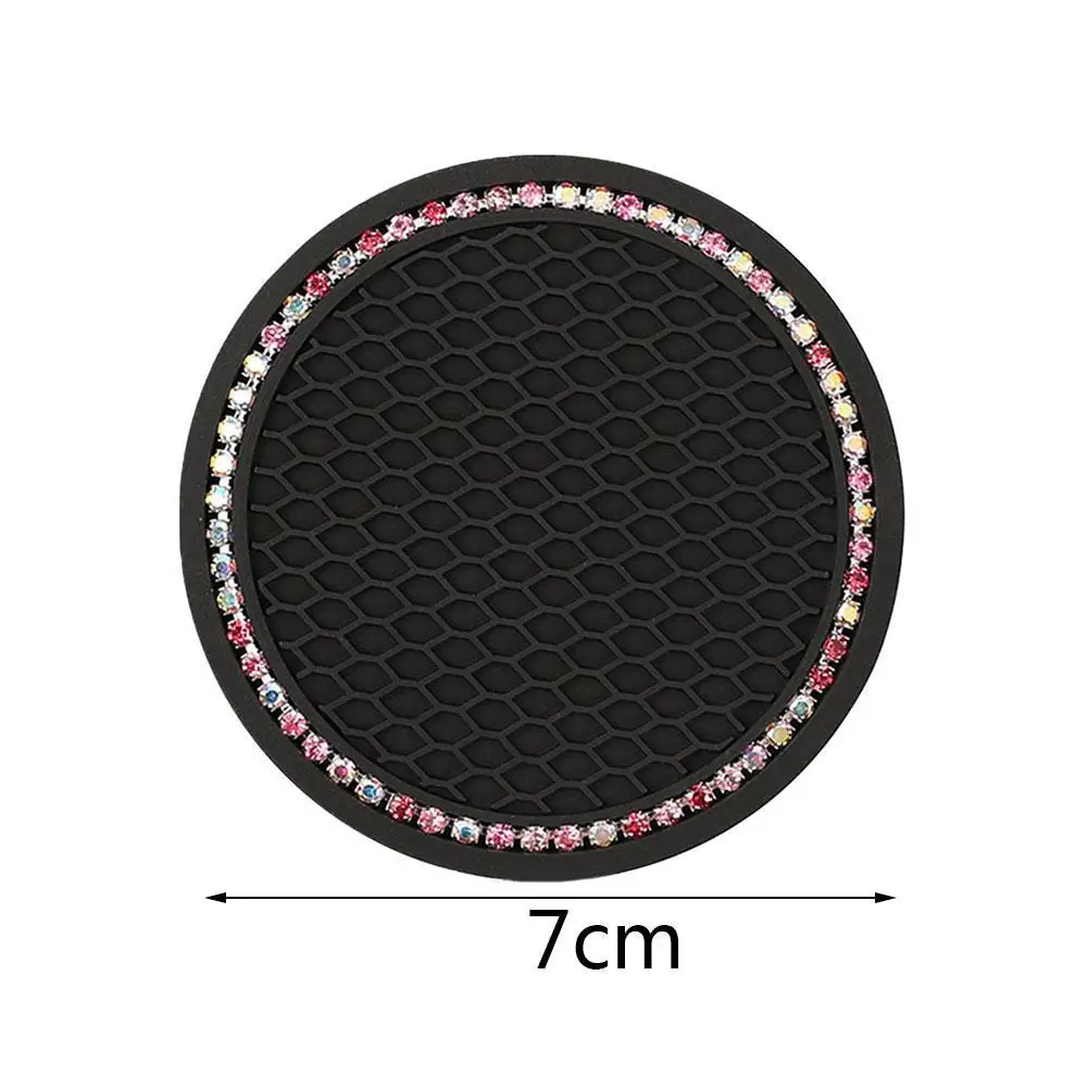 

Car Cup Holder Rhinestone Round Coaster Crystal Drink Cushion Seat Cushion Car Interior Accessories General Motors