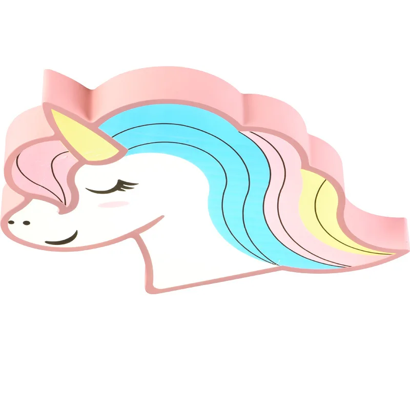 

Unicorn kids room light led ceiling lights with remote control cartoon lampshade cute ceiling lamp deco child room MJ1019