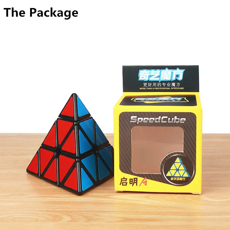 QIYI Pyramidcube скоростной магический куб Наклейка Без пазла твист кубики пирамиды