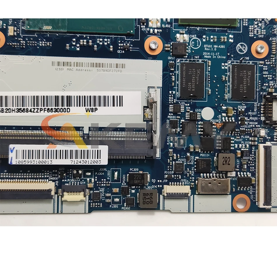 

Akemy BTUU1 NM-A381 For Lenovo YOGA 3 14 YOGA3 14 Laptop Motherboard CPU I7 5500U GPU GT940M 2G 100% Test Work