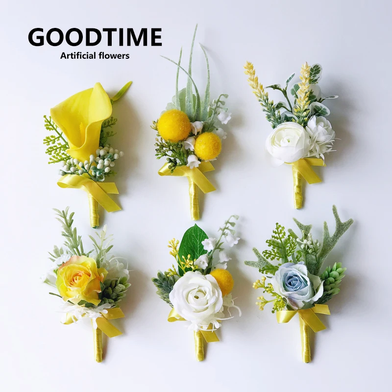 GT шелковые корсажные бутоньерки свадебное украшение свадебная розовая