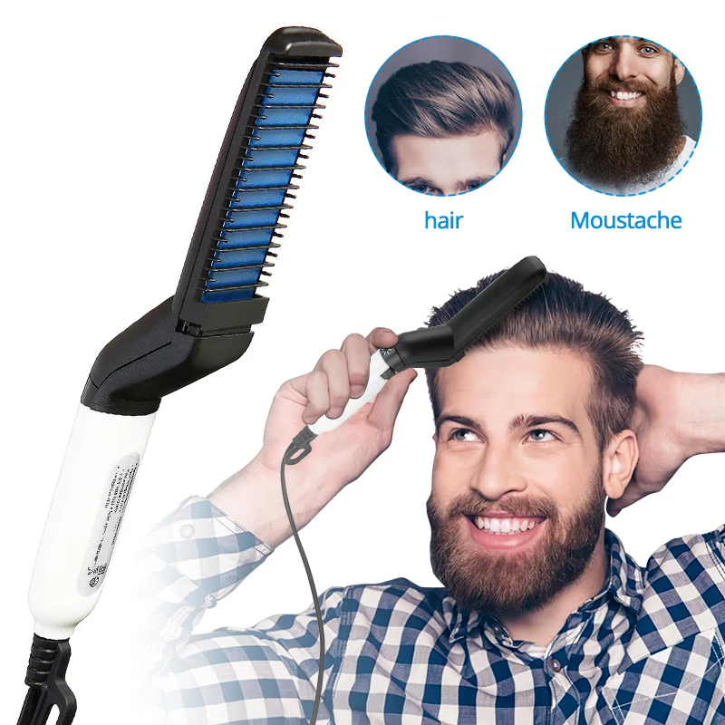 

Multifunctional Hair Comb Men Beauty Hair Styling Comb Beard Straightening Hair Styling Tool Electric Hair Straightening Brush