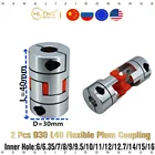 2 шт. D30 L40 CNC гибкий 3 челюсти Паук Слива Двигатель сцепления Муфта 567891011121416 мм для станка с ЧПУ