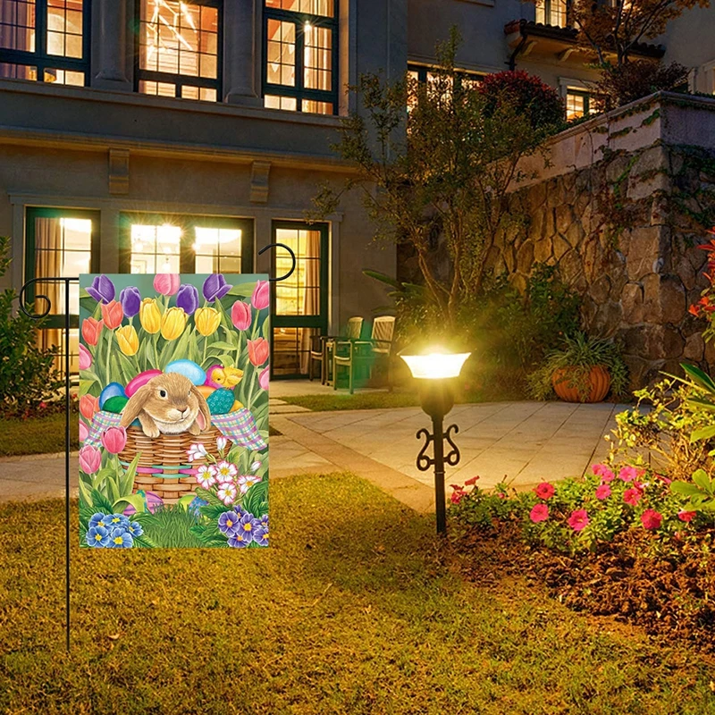 Double-sided Printing Easter Garden Flag Banner Accessiories Party Flags Festivals Holidays Seasons Decoration | Дом и сад