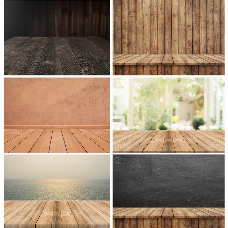 

ZHISUXI Vinyl Retro Wood Texture Photo Backdrops Scenery Wooden Floor Plank Photography Background for Photo Studio 20103FMB-05