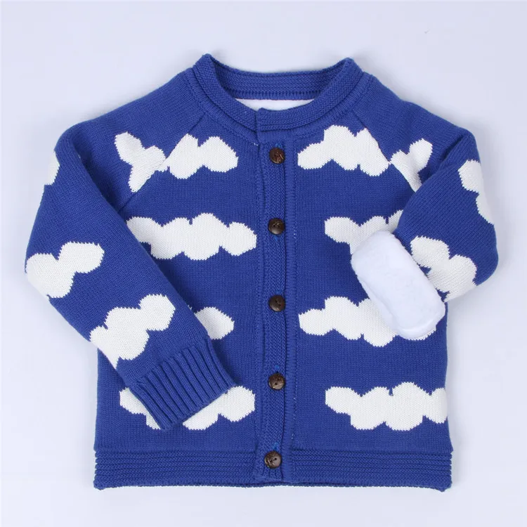 Новый теплый свитер из бархата с милым белым облачным узором для мужчин и женщин|