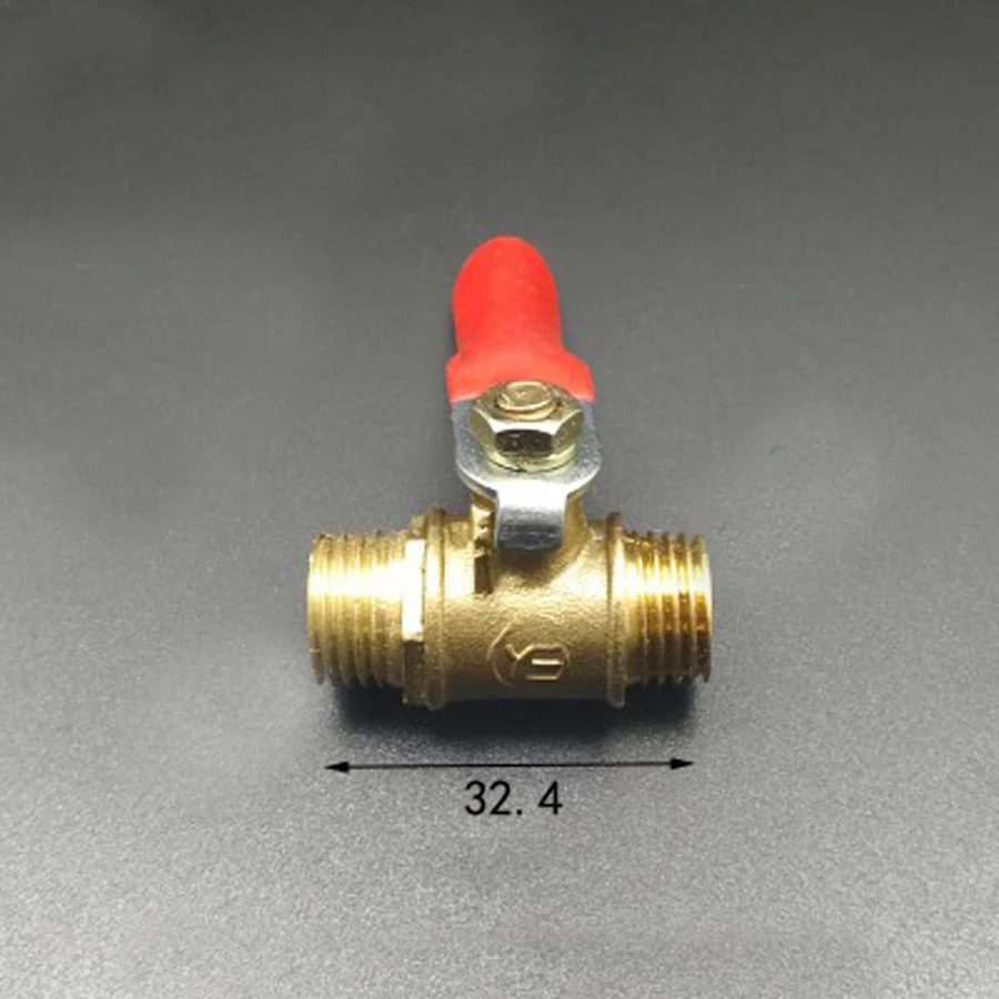 Латунный шаровой кран DN8 1/4 дюйма с наружной резьбой BSP для воды и газа отверстием